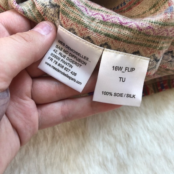 Mes demoiselles striped and plaid cotton dress - Picture 5 of 5